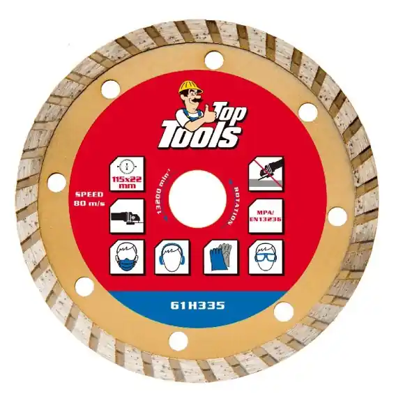 Tarcza diamentowa 115 x 22.2 mm, turbo Rabat